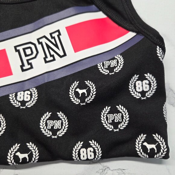 PINK Victoria's Secret Ultimate Extra Small Black Pink Racerback Sports Bra - Picture 3 of 7